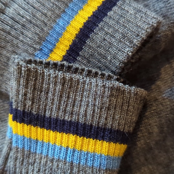 Vintage Varsity Gray Stripe Wool Sweater - Picture 4 of 16